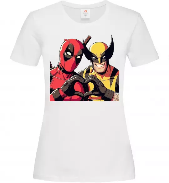 Жіноча футболка Wolverine and deadpool Білий фото
