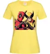 Жіноча футболка Wolverine and deadpool Лимонний фото