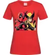 Жіноча футболка Wolverine and deadpool Червоний фото