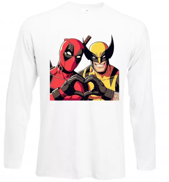 Лонгслив Wolverine and deadpool Белый фото