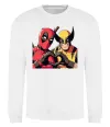 Світшот Wolverine and deadpool Білий фото