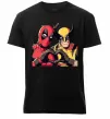 Чоловіча преміум футболка Wolverine and deadpool Чорний фото