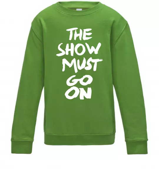 Детский Свитшот The show must go on Лаймовый фото