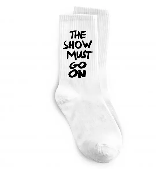 Носки The show must go on Белый фото