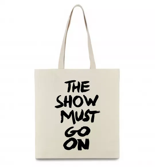 Еко-сумка The show must go on Бежевий фото