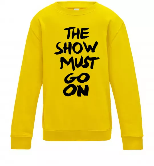 Детский Свитшот The show must go on Солнечно желтый фото