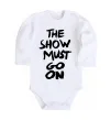 Дитячий бодік The show must go on Білий фото