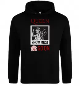 Мужская толстовка (худи) Queen Show must go on Черный фото