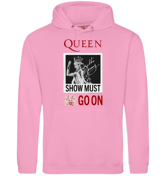 Женская толстовка (худи) Queen Show must go on Розовый фото