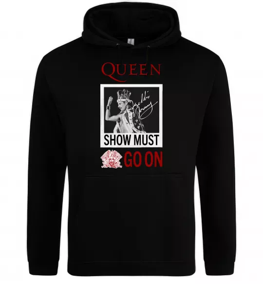 Жіноча толстовка (худі) Queen Show must go on Чорний фото