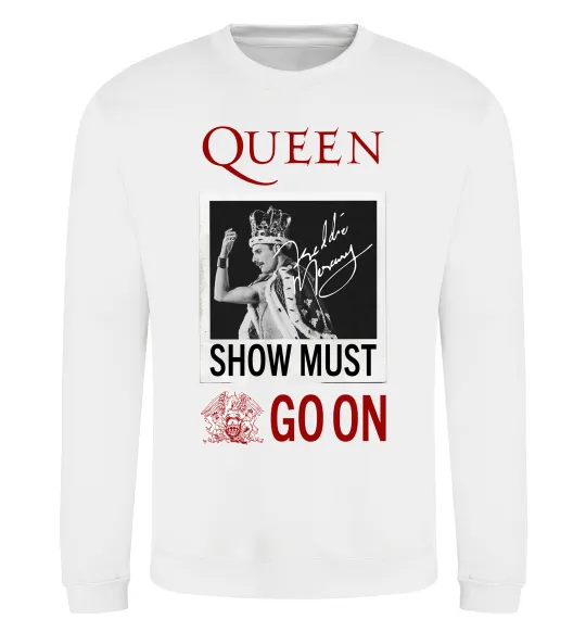 Свитшот Queen Show must go on Белый фото