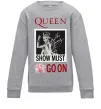 Детский Свитшот Queen Show must go on Серый меланж фото