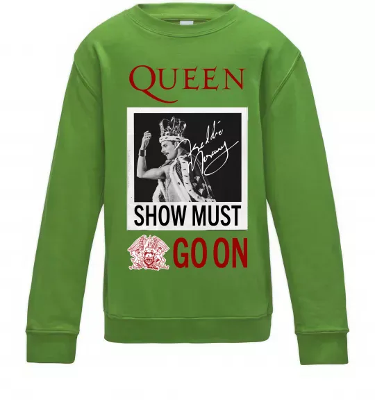 Детский Свитшот Queen Show must go on Лаймовый фото
