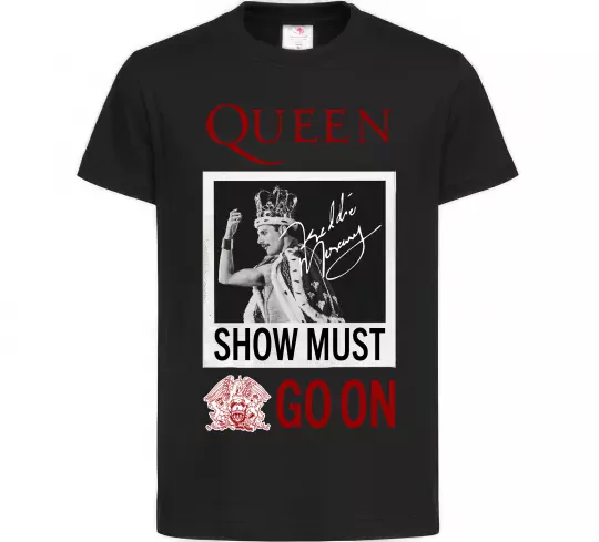 Детская футболка Queen Show must go on Черный фото