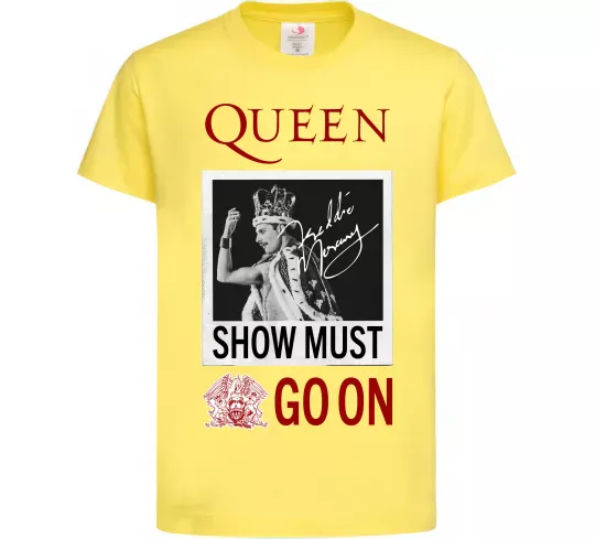 Детская футболка Queen Show must go on Лимонный фото