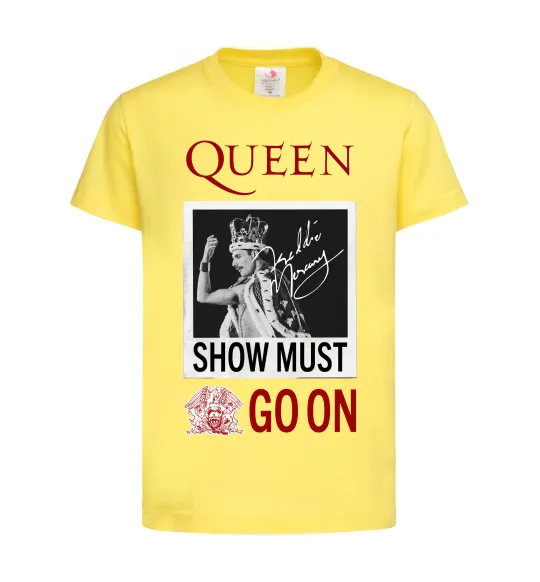 Дитяча футболка Queen Show must go on Лимонний фото