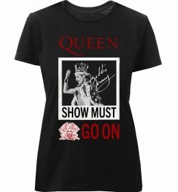 Женская премиум футболка Queen Show must go on