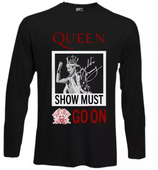 Лонгслів Queen Show must go on Чорний фото