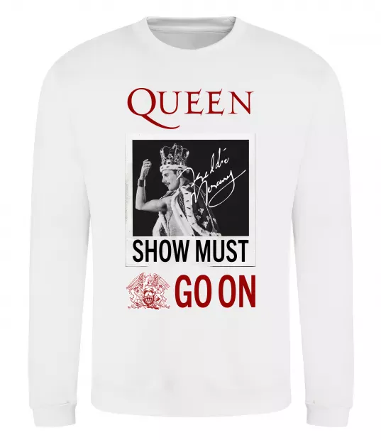 Свитшот Queen Show must go on Белый фото