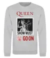 Свитшот Queen Show must go on Серый меланж Свитшот Queen Show must go on Серый меланж фото