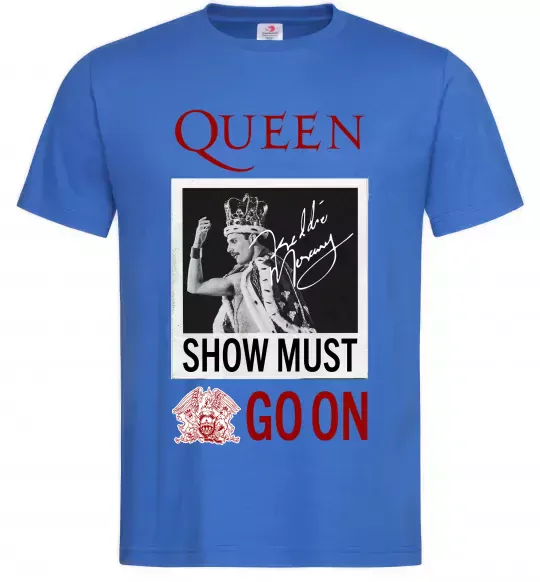 Мужская футболка Queen Show must go on Ярко-синий фото