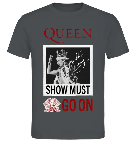 Мужская футболка Queen Show must go on Графит фото