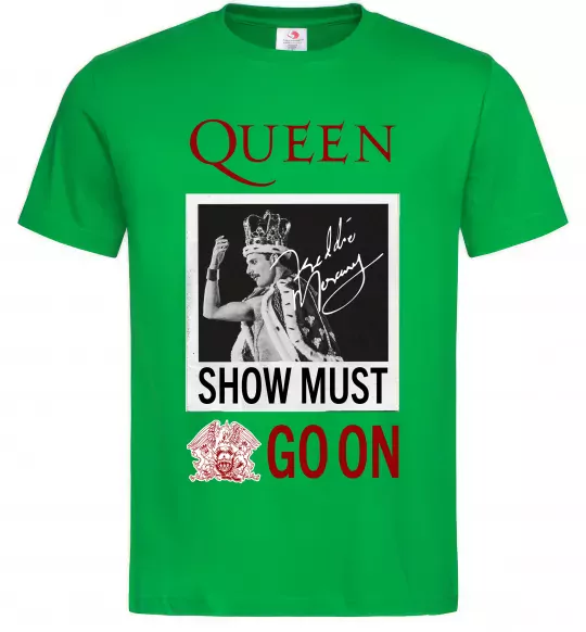 Мужская футболка Queen Show must go on Зеленый фото