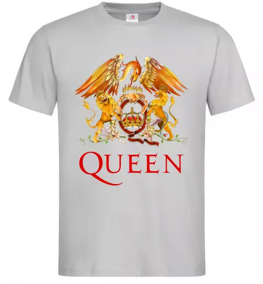 Мужская футболка Queen logo Серый фото
