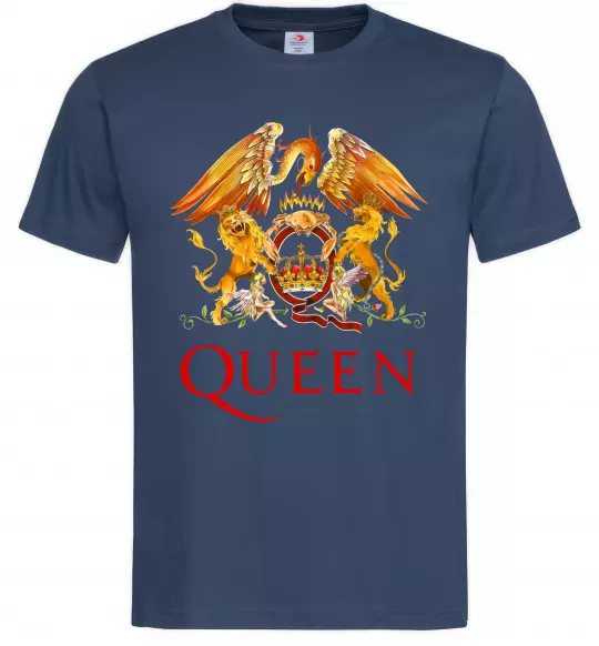 Мужская футболка Queen logo Темно-синий фото