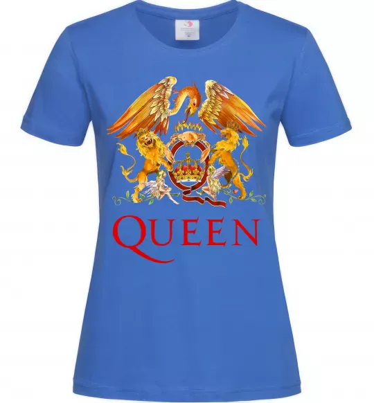 Женская футболка Queen logo Ярко-синий фото