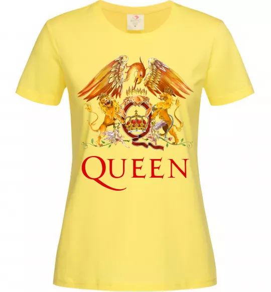 Женская футболка Queen logo Лимонный фото