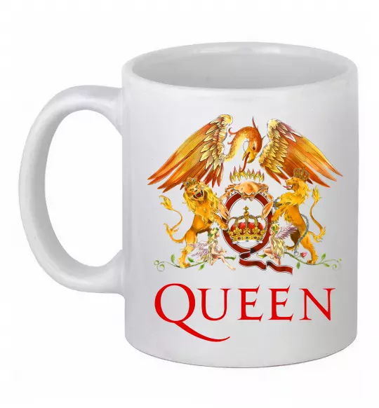 Чашка керамічна Queen logo Білий фото
