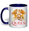 Чашка с цветной ручкой Queen logo Глубокий темно-синий фото