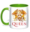 Чашка с цветной ручкой Queen logo Зеленый фото