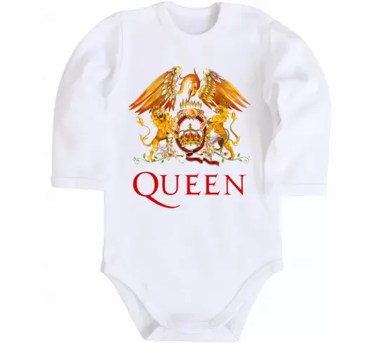 Детский боди Queen logo Белый фото