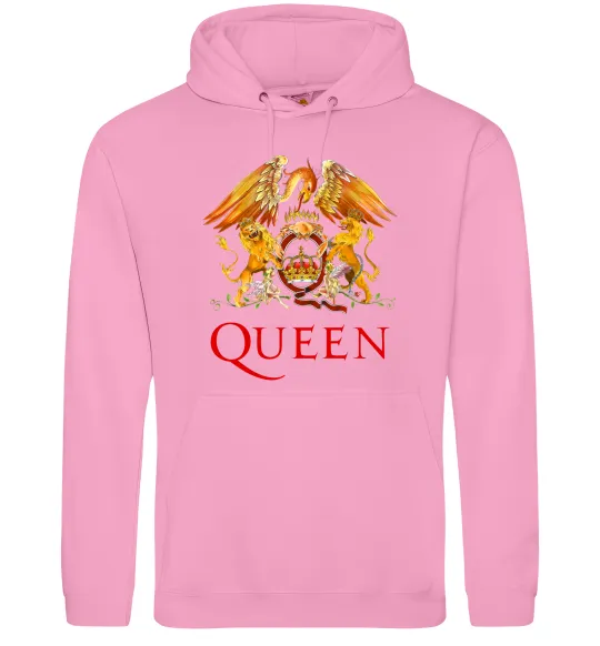 Мужская толстовка (худи) Queen logo Розовый фото