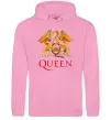 Мужская толстовка (худи) Queen logo Розовый фото