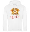Мужская толстовка (худи) Queen logo Белый фото