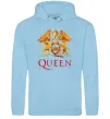 Мужская толстовка (худи) Queen logo Голубой фото