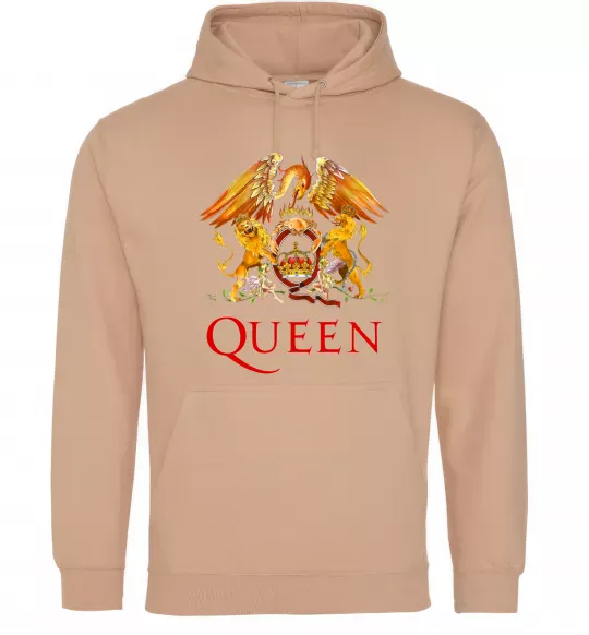 Женская толстовка (худи) Queen logo Песочный фото