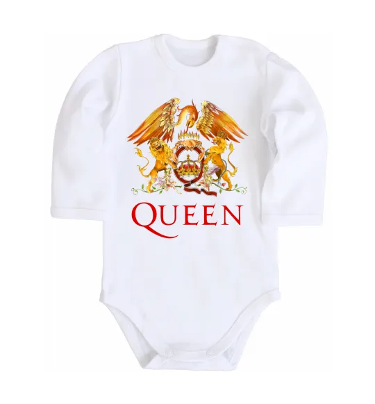 Дитячий бодік Queen logo Білий фото