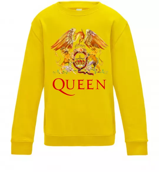 Детский Свитшот Queen logo Солнечно желтый фото