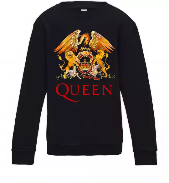 Детский Свитшот Queen logo Черный фото