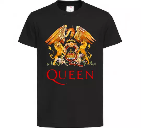 Дитяча футболка Queen logo Чорний фото
