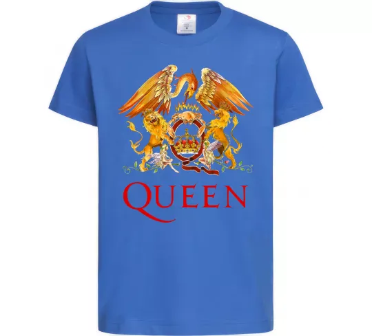 Дитяча футболка Queen logo Яскраво-синій фото
