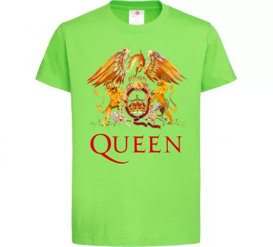 Дитяча футболка Queen logo Лаймовий фото