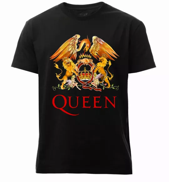Мужская премиум футболка Queen logo Черный фото