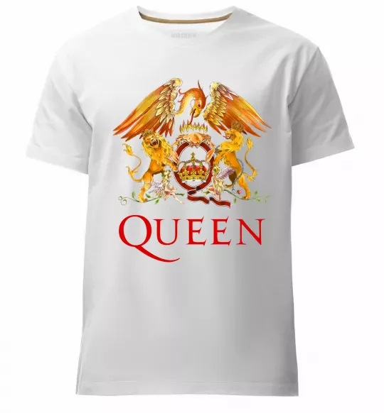 Мужская премиум футболка Queen logo Белый фото