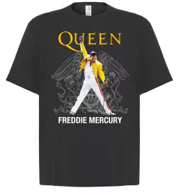 Футболка Оверсайз Queen Show must go on Черный фото