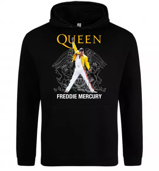 Мужская толстовка (худи) Queen Freddie Mercury Черный фото